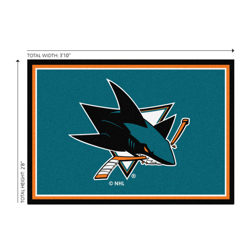 San Jose Sharks 3 x 4 ft Area Rug