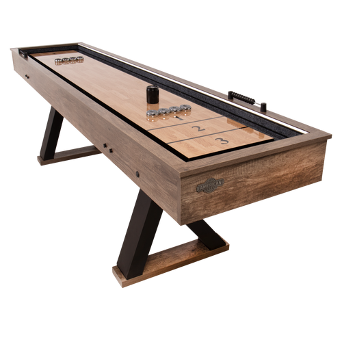 American Legend Kirkwood 9' LED Light Up Shuffleboard Table with Bowling