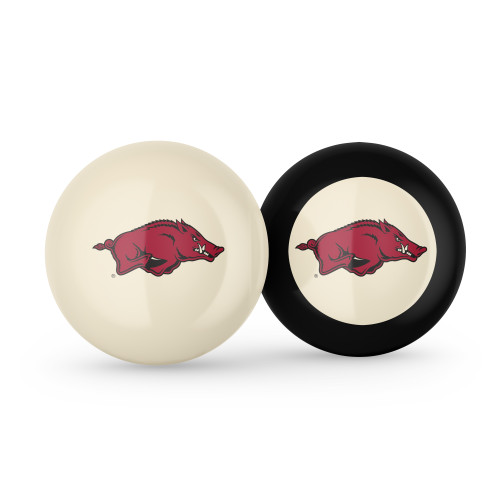 Arkansas Razorbacks Cue Ball & 8 Ball - Combo Pack