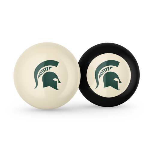 Michigan State Spartans Cue Ball & 8 Ball - Combo Pack