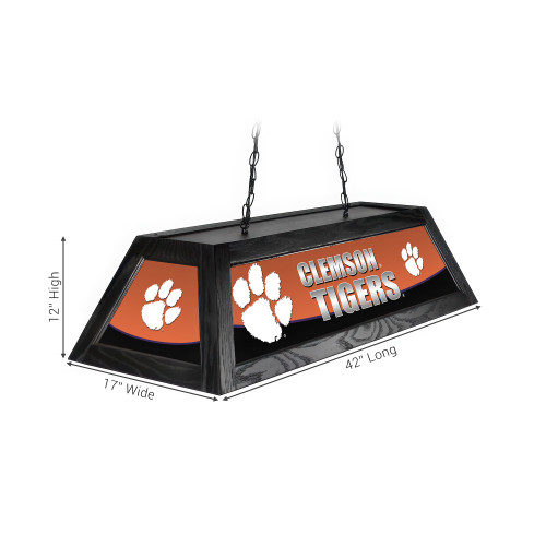 Clemson Tigers 42” Spirit Billiard Lamp – Black Frame