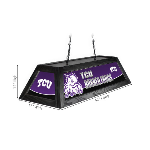 TCU Horned Frogs 42” Spirit Billiard Lamp – Black Frame