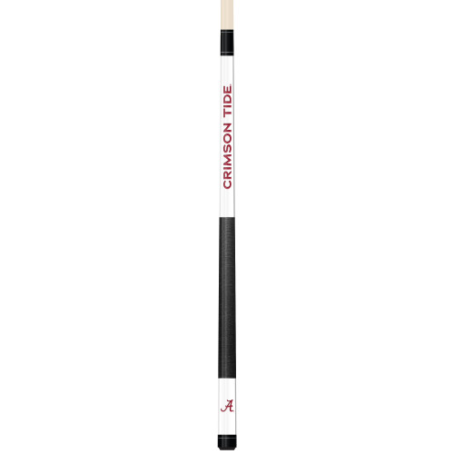 Alabama Crimson Tide Custom Engraved White Billiard Cue - Crimson