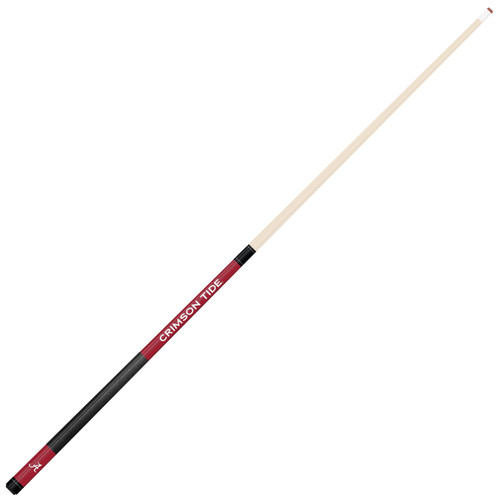 Alabama Crimson Tide Custom Engraved Crimson Billiard Cue - White