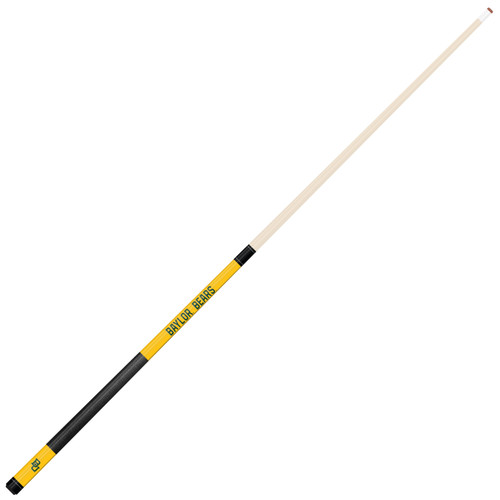 Baylor Bears Custom Engraved Yellow Billiard Cue - Green