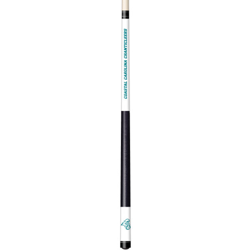 Coastal Carolina Chanticleers Custom Engraved White Billiard Cue - Teal