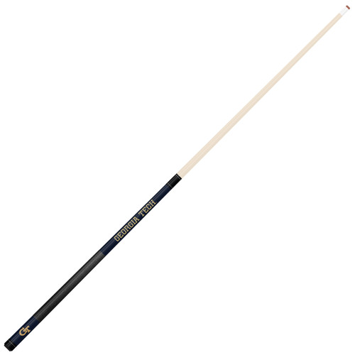 Georgia Tech Yellow Jackets Custom Engraved Navy Billiard Cue - Gold