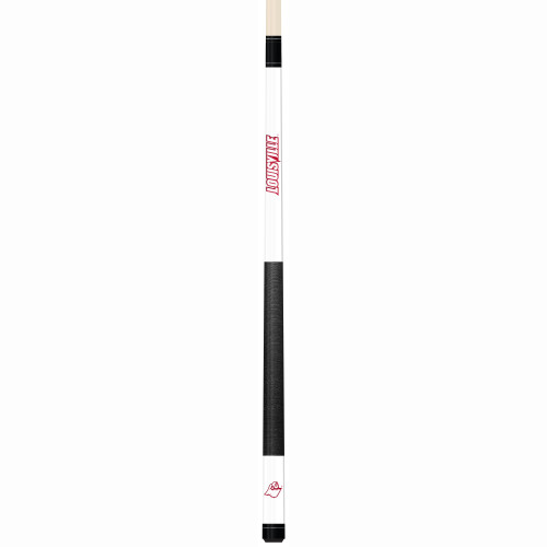 Louisville Cardinals Custom Engraved White Billiard Cue - Red