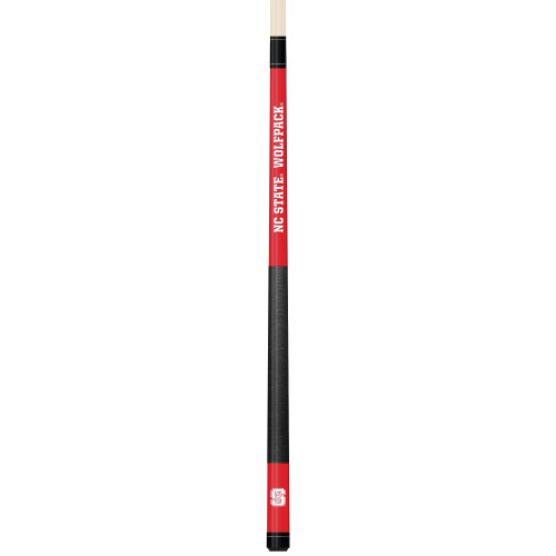 NC State Wolfpack Custom Engraved Red Billiard Cue - White
