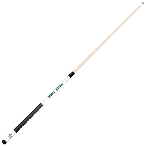 North Dakota State Bison Custom White Engraved Pool Cue - Green