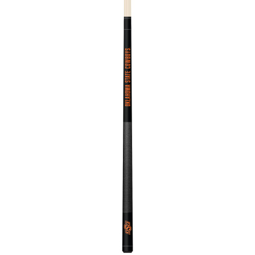 Oklahoma State Cowboys Custom Engraved Black Billiard Cue - Orange