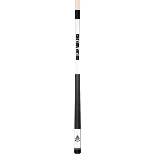 Purdue Boilermakers Custom Engraved White Billiard Cue - Black