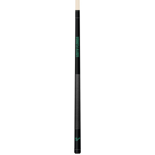 University of South Florida Bulls Custom Engraved Black Billiard Cue - Green