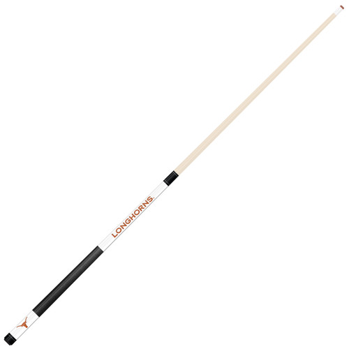 Texas Longhorns Custom Engraved White Billiard Cue - Orange