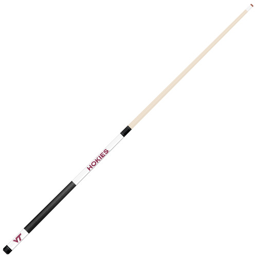 Virginia Tech Hokies Custom Engraved White Billiard Cue - Maroon