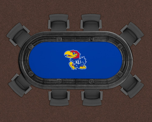 Kansas Jayhawks 96" Texas Hold 'Em Game Table Felt