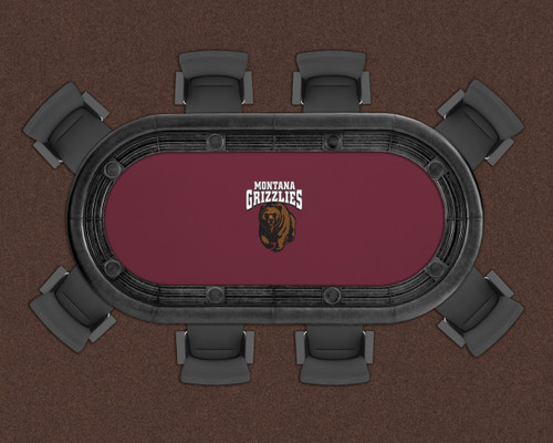 Montana Grizzlies 96" Texas Hold 'Em Game Table Felt