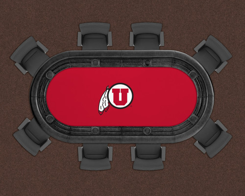 Utah Utes 96" Texas Hold 'Em Game Table Felt