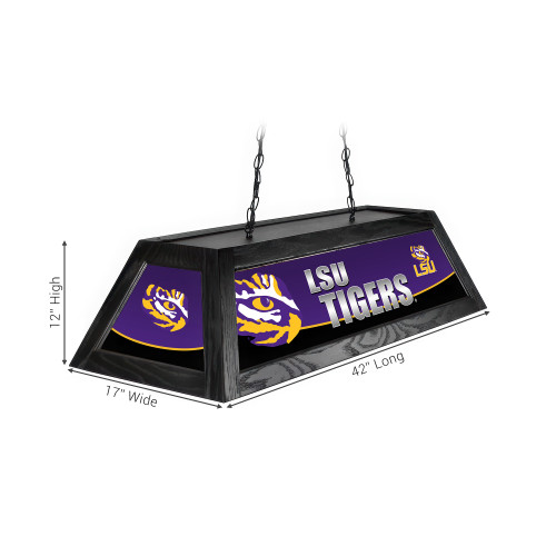 LSU Tigers 42” Spirit Billiard Lamp – Black Frame