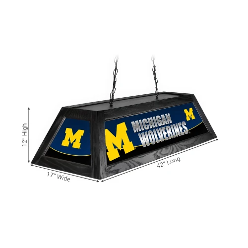 Michigan Wolverines 42” Spirit Billiard Lamp – Black Frame