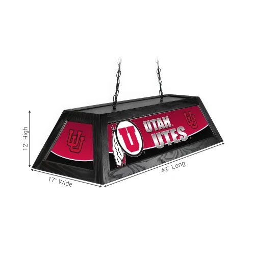 Utah Utes 42” Spirit Billiard Lamp – Black Frame