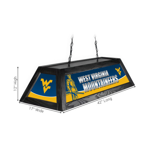 West Virginia Mountaineers 42” Spirit Billiard Lamp – Black Frame