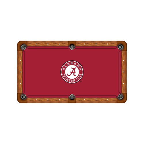 Alabama Crimson Tide 9' Recreational Billiard Table Felt - Circle Logo
