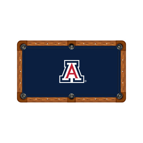 Arizona Wildcats 9' Recreational Billiard Table Felt - Classic A Logo on Blue