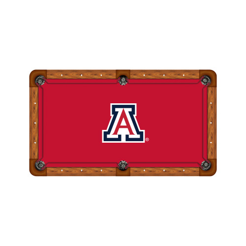 Arizona Wildcats 9' Recreational Billiard Table Felt - Classic A Logo on Red