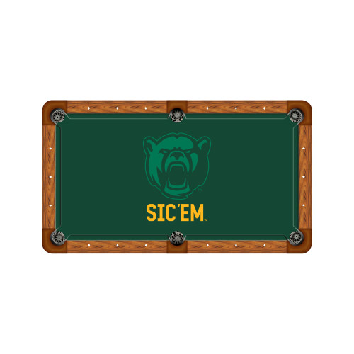 Baylor Bears 9' Billiard Table Felt- Recreational - BU Logo