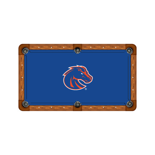 Boise State Broncos 9' Recreational Billiard Table Felt - Mascot on Blue