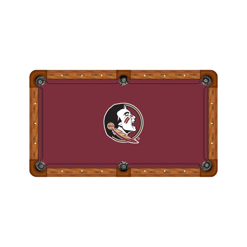 Florida State Seminoles 9' Recreational Billiard Table Felt - Mascot on Garnet