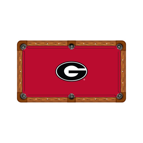 Georgia Bulldogs 9' Recreational Billiard Table Felt - G Logo