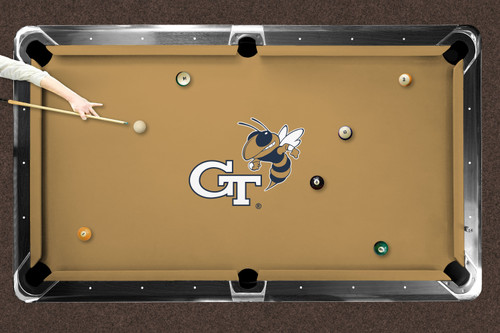 Georgia Tech Yellow Jackets 9' Recreational Billiard Table Felt - Mascot