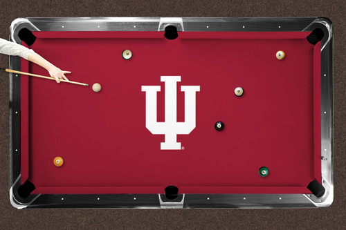 Indiana Hoosiers 7'/8' Recreational Billiard Table Felt - IU Logo