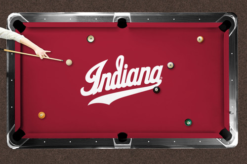 Indiana Hoosiers 7'/8' Recreational Billiard Table Felt - Script Logo