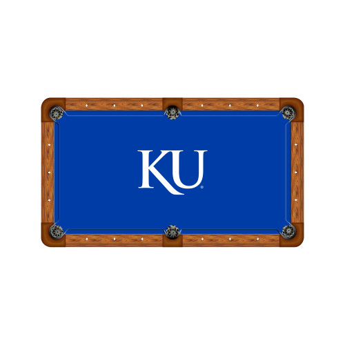 Kansas Jayhawks 7'/8' Recreational Billiard Table Felt - KU Logo