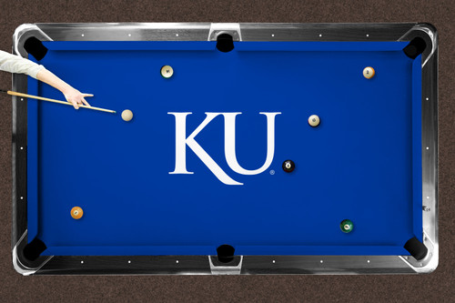 Kansas Jayhawks 9' Recreational Billiard Table Felt - KU Logo