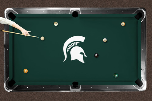 Michigan State Spartans 7'/8' Recreational Billiard Table Felt - Helmet