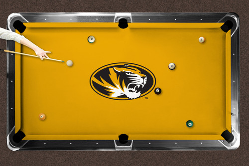 Missouri Tigers 9' Recreational Billiard Table Felt - Oval Logo
