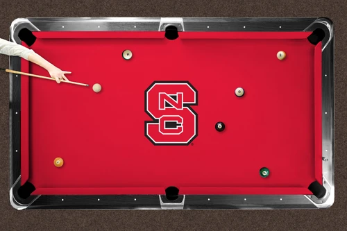 NC State Wolfpack 7'/8' Recreational Billiard Table Felt - Block Logo