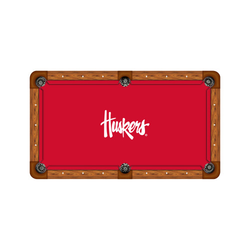 Nebraska Cornhuskers 7'/8' Recreational Billiard Table Felt - Script Logo