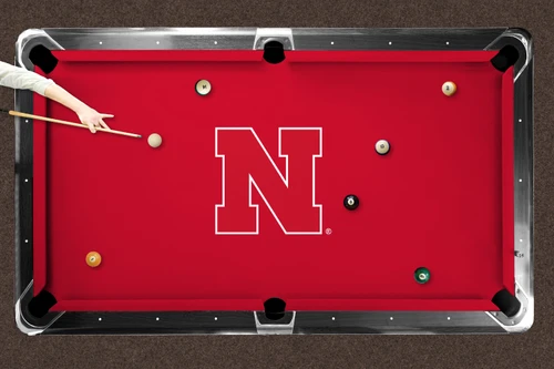 Nebraska Cornhuskers 9' Recreational Billiard Table Felt - N Logo