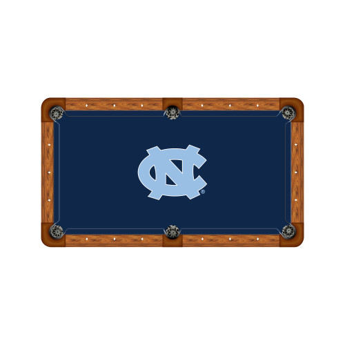 North Carolina Tar Heels 7'/8' Recreational Billiard Table Felt - Logo on Navy