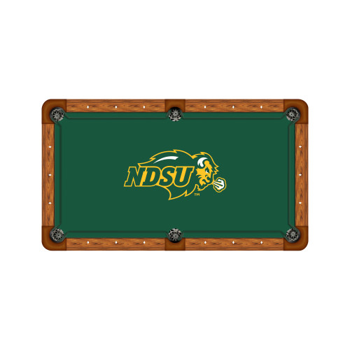North Dakota State Bison 7'/8' Recreational Billiard Table Felt - Logo on Green