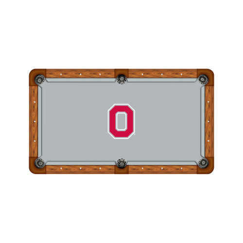 Ohio State Buckeyes 7'/8' Recreational Billiard Table Felt - O Logo