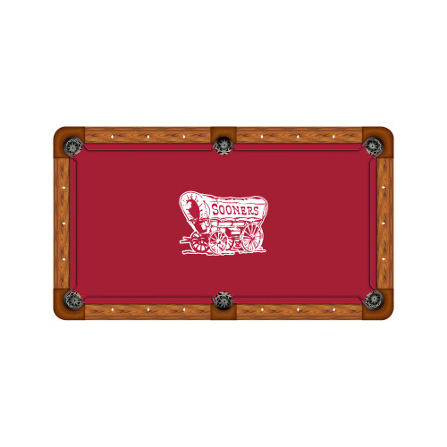 Oklahoma Sooners 7'/8' Recreational Billiard Table Felt - Sooner Schooner