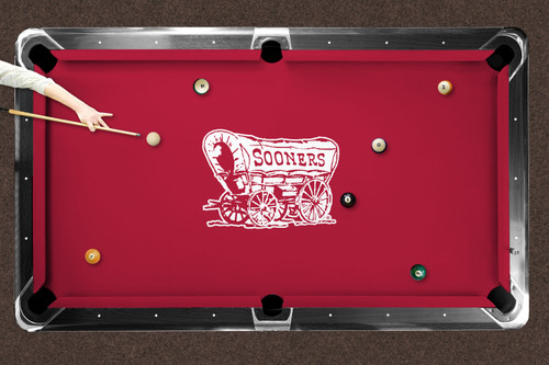 Oklahoma Sooners 9' Recreational Billiard Table Felt - Sooner Schooner