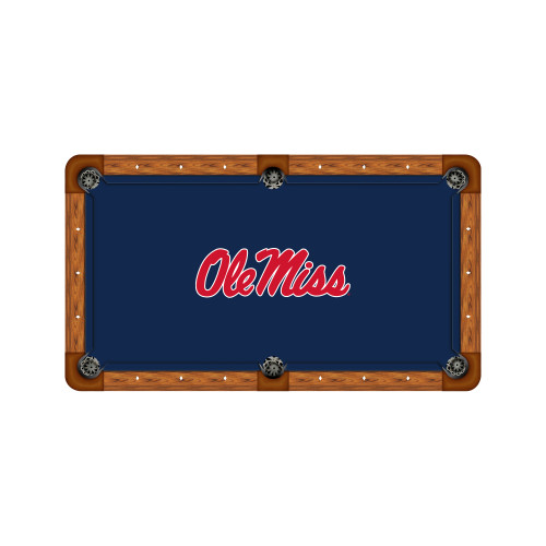 Ole Miss Rebels 7'/8' Recreational Billiard Table Felt - Script Logo