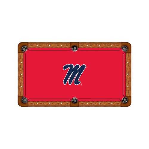 Ole Miss Rebels 9' Recreational Billiard Table Felt - Script M Logo